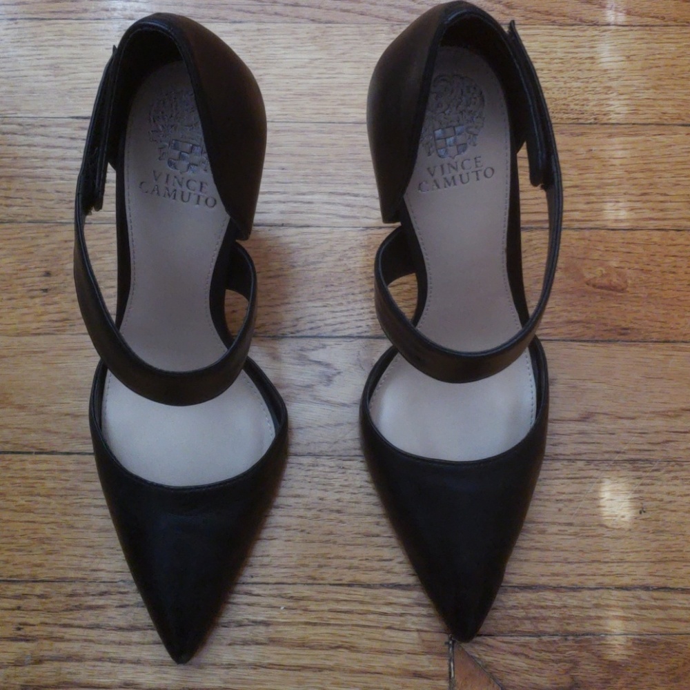 Vince Camuto Black Leather Heels